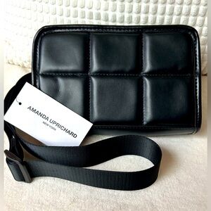 Amanda Uprichard Black Vegan Leather Belt Bag